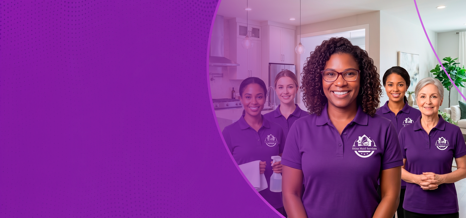 Shine Maid professional team in a Jacksonville home